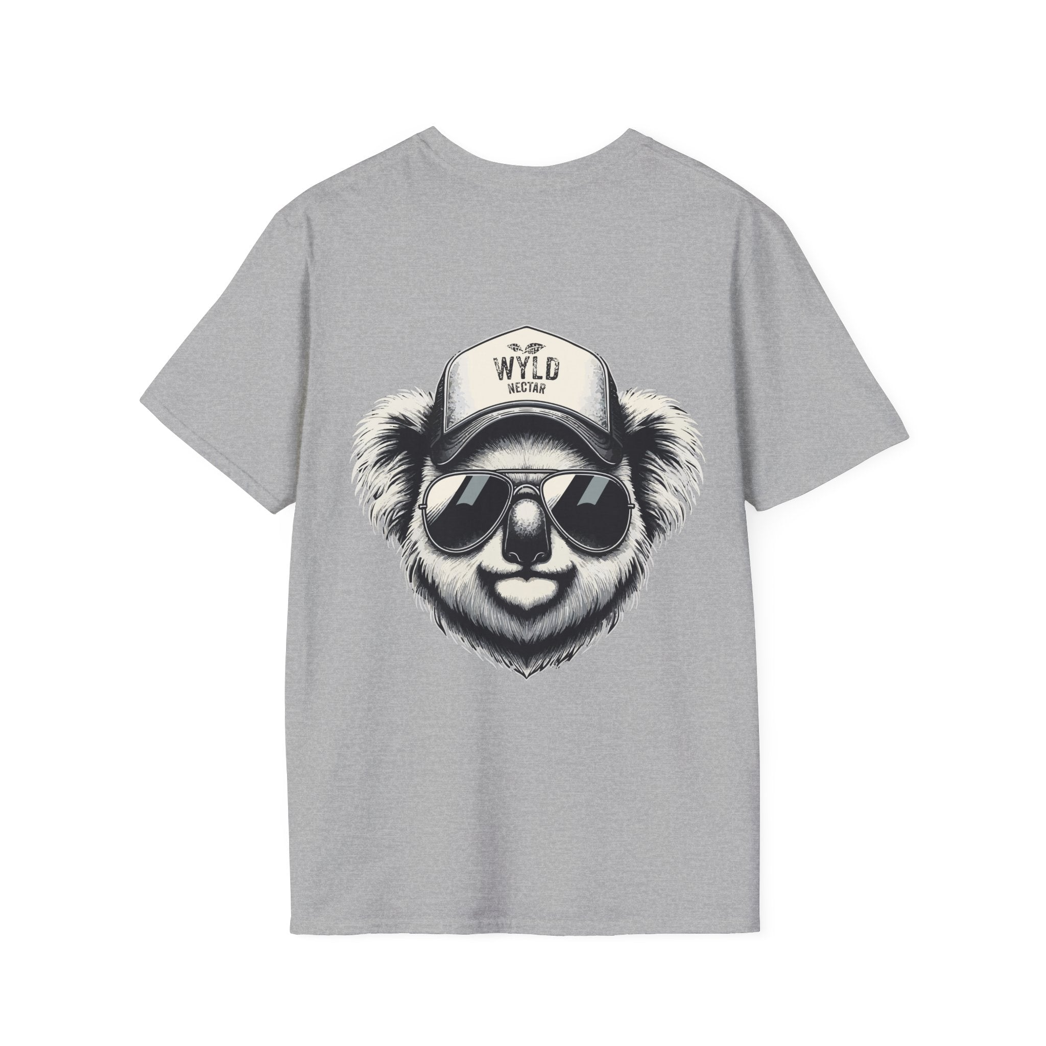 Koala Graphic T-Shirt — 'WYLD Nectar' Trucker Hat & Sunglasses Design