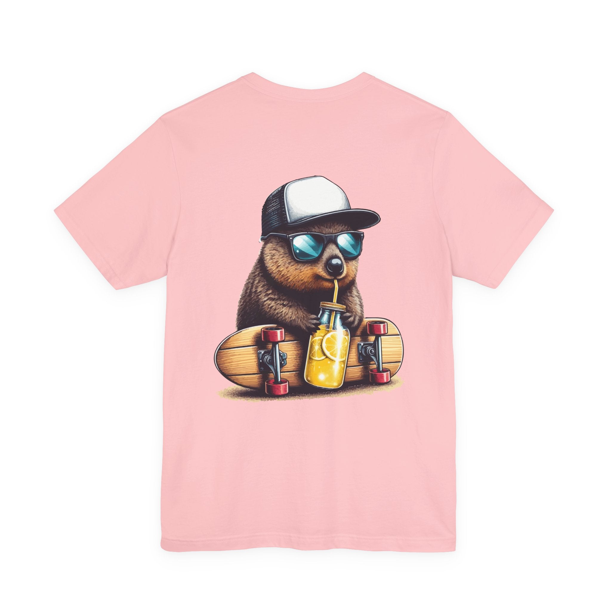 Quokka Skateboard Tee — 'WYLD Nectar' Skateboarder Quokka Drinking Lemonade Graphic T‑Shirt