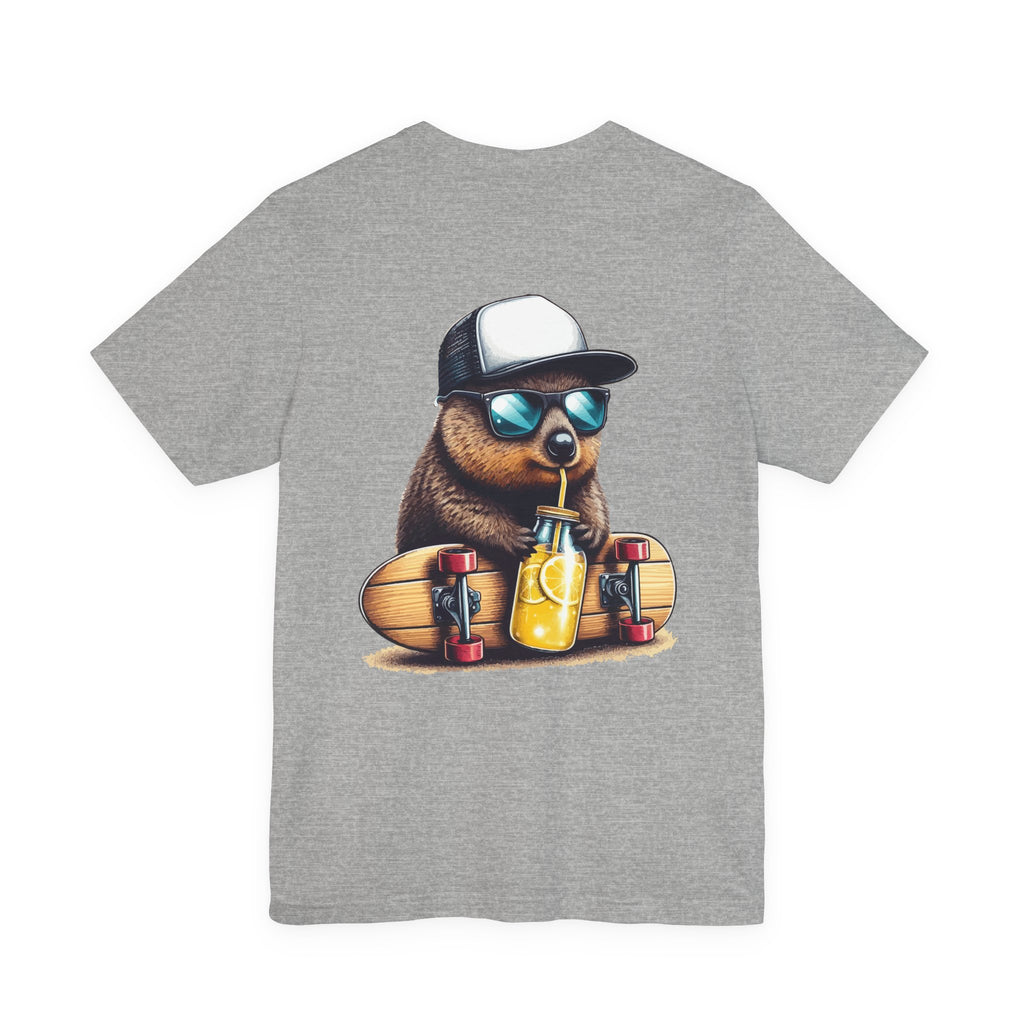 Quokka Skateboard Tee — 'WYLD Nectar' Skateboarder Quokka Drinking Lemonade Graphic T‑Shirt